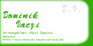 dominik vaczi business card