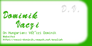 dominik vaczi business card